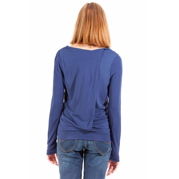 Blue Viscose Women T-Shirt Blue Viscose Women T-Shirt