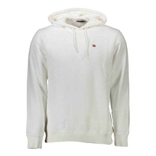 Napapijri White Cotton Men Sweater Napapijri White Cotton Men Sweater