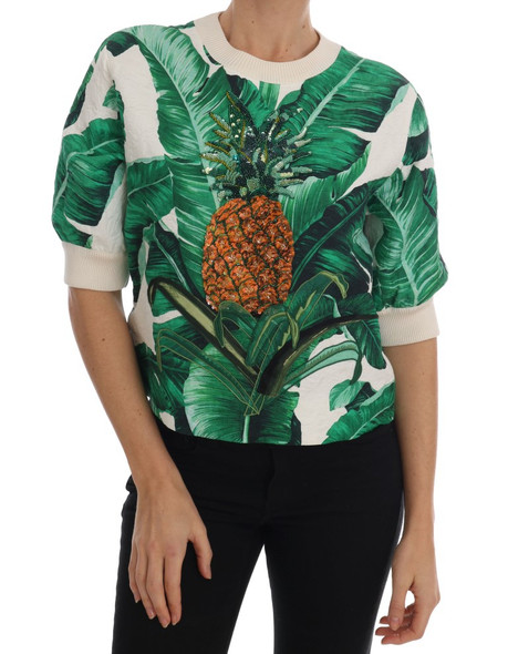 Pineapple Banana Sequins Crewneck Sweater Pineapple Banana Sequins Crewneck Sweater