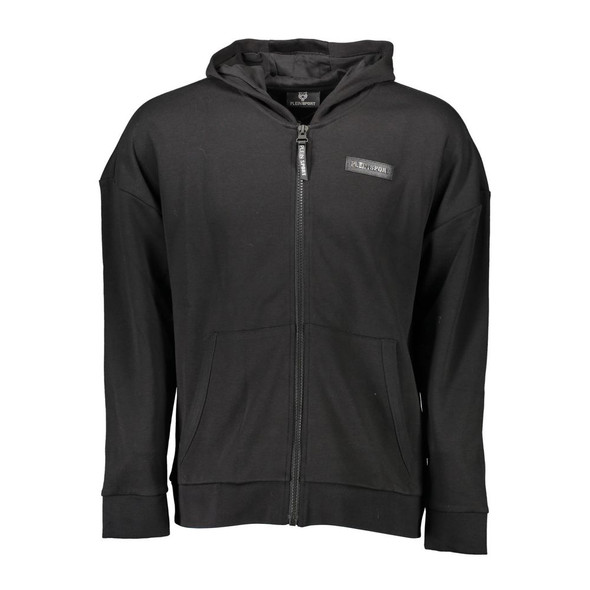 Plein Sport Black Cotton Men Sweater PL-8770 Plein Sport Black Cotton Men Sweater PL-8770