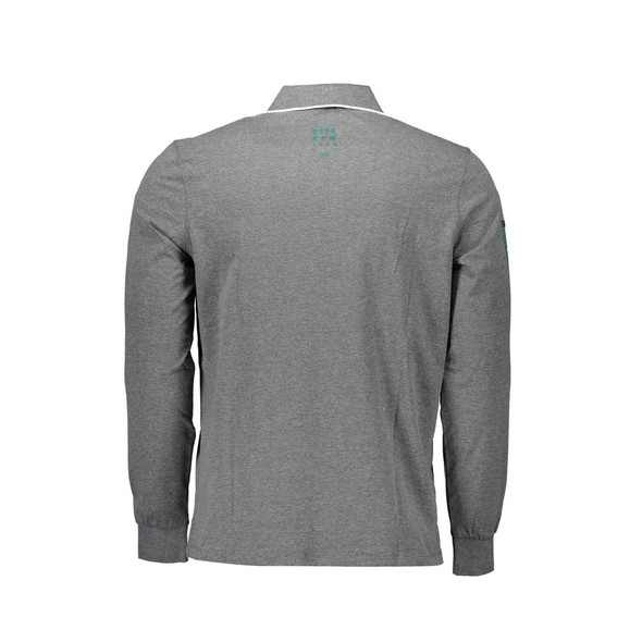 Gray Cotton Men Polo Shirt US-9221 Gray Cotton Men Polo Shirt US-9221