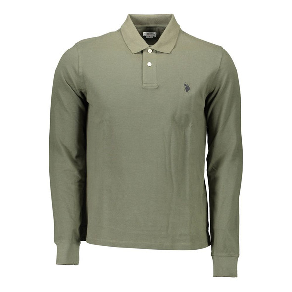 U.S. POLO ASSN. Green Cotton Men Polo Shirt U.S. POLO ASSN. Green Cotton Men Polo Shirt