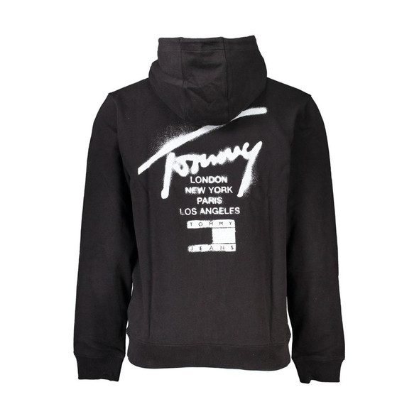 Tommy Hilfiger Black Cotton Men Sweater TO-22734 Tommy Hilfiger Black Cotton Men Sweater TO-22734
