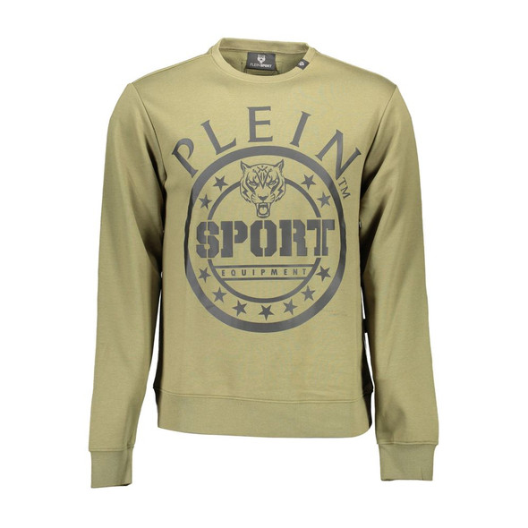 Plein Sport Green Cotton Men Sweater Plein Sport Green Cotton Men Sweater