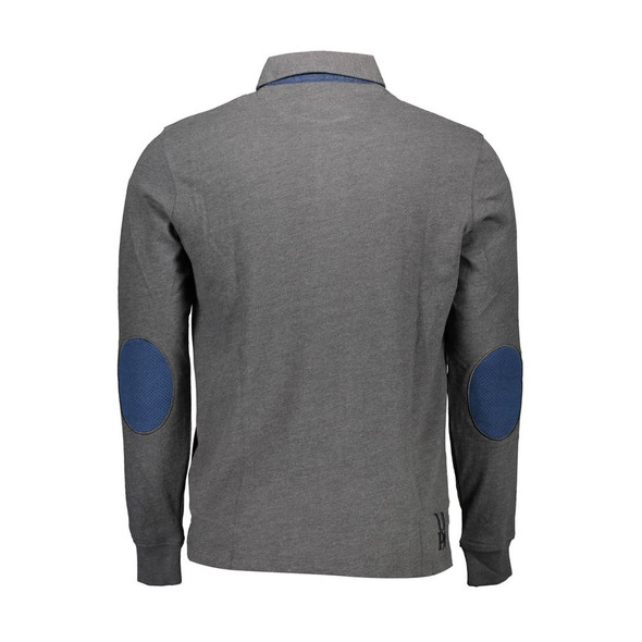 U.S. POLO ASSN. Gray Cotton Men Polo Shirt US-9835 U.S. POLO ASSN. Gray Cotton Men Polo Shirt US-9835