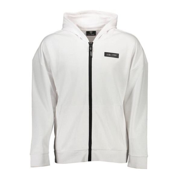 Plein Sport White Cotton Men Sweater PL-10029 Plein Sport White Cotton Men Sweater PL-10029