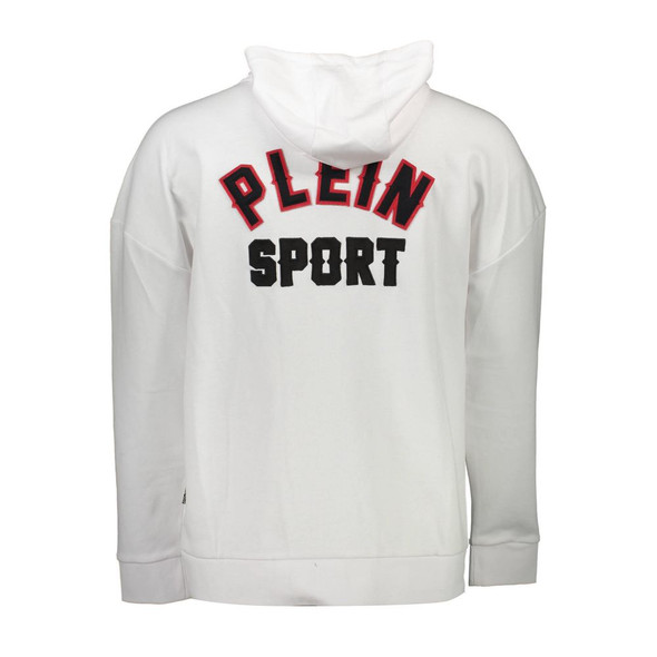 Plein Sport White Cotton Men Sweater PL-10029 Plein Sport White Cotton Men Sweater PL-10029