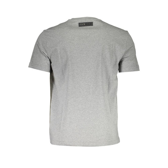 Plein Sport Gray Cotton Men T-Shirt PL-10233 Plein Sport Gray Cotton Men T-Shirt PL-10233