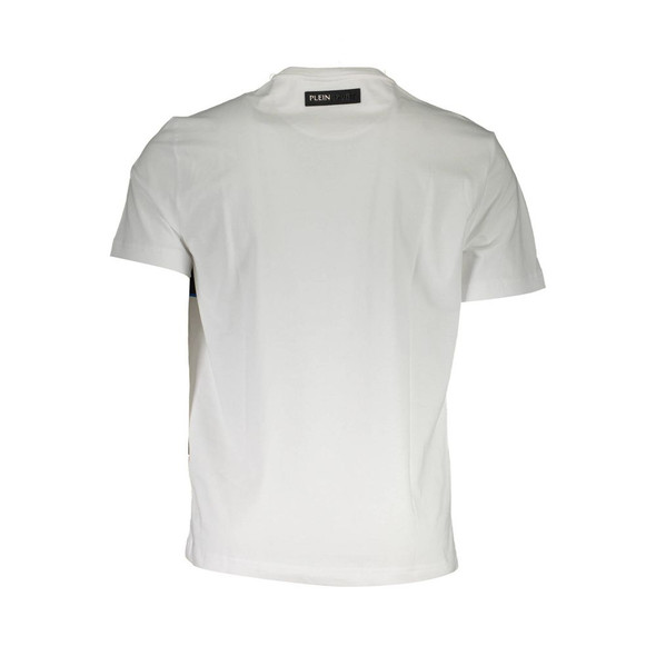 Plein Sport White Cotton Men T-Shirt PL-10247 Plein Sport White Cotton Men T-Shirt PL-10247