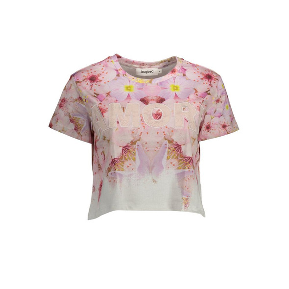 Pink Cotton Women T-Shirt DE-11514 Pink Cotton Women T-Shirt DE-11514