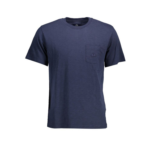 La Martina Blue Cotton Men T-Shirt La Martina Blue Cotton Men T-Shirt