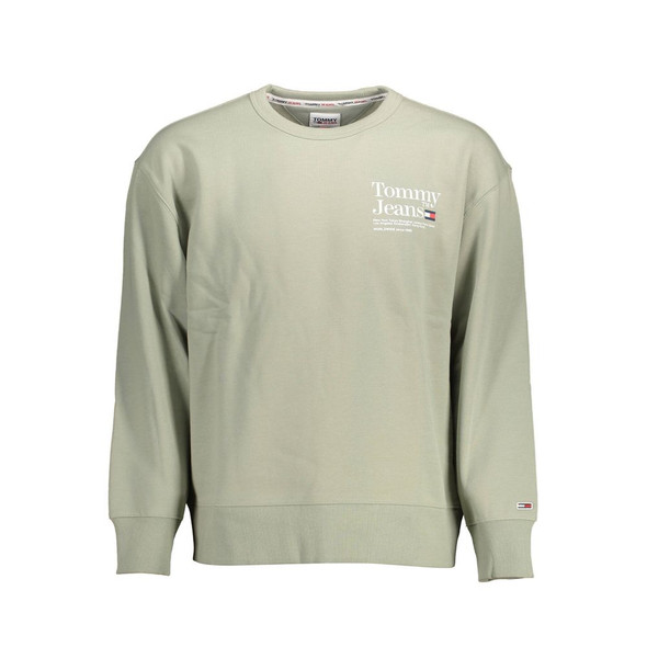 Tommy Hilfiger Green Cotton Men Sweater Tommy Hilfiger Green Cotton Men Sweater