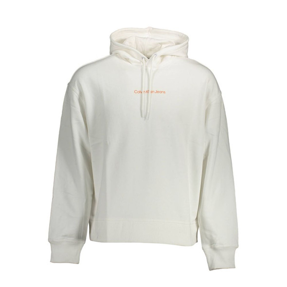 Calvin Klein White Cotton Men Sweater CA-15136 Calvin Klein White Cotton Men Sweater CA-15136