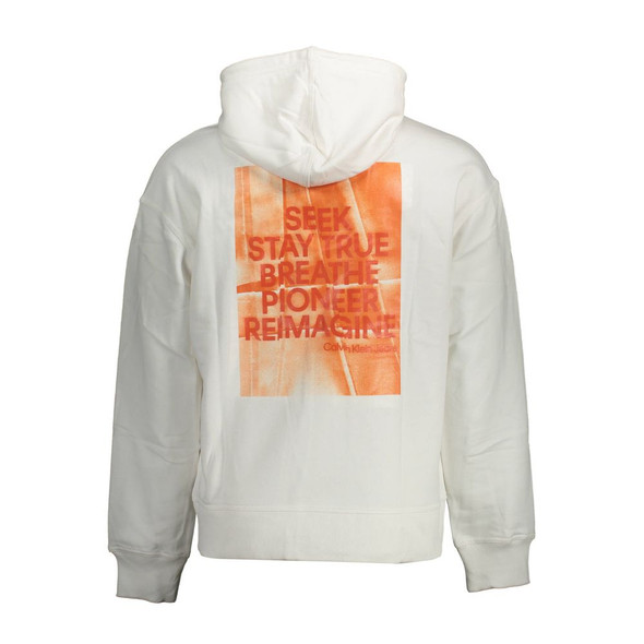 Calvin Klein White Cotton Men Sweater CA-15136 Calvin Klein White Cotton Men Sweater CA-15136