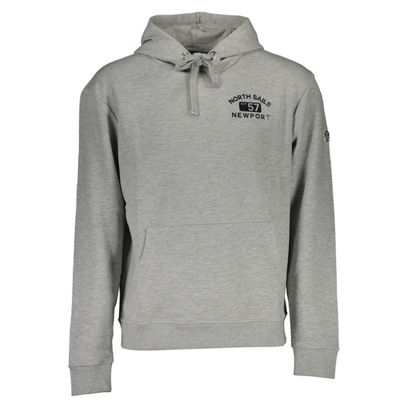 North Sails Gray Cotton Men Sweater NO-16044 North Sails Gray Cotton Men Sweater NO-16044