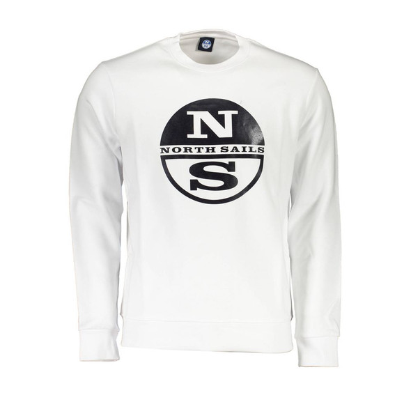 North Sails White Cotton Men Sweater NO-16063 North Sails White Cotton Men Sweater NO-16063