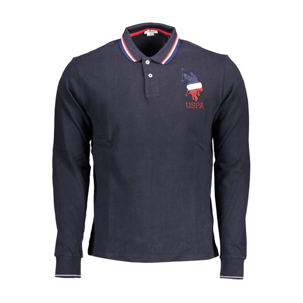 Blue Cotton Men Polo Shirt US-16930 Blue Cotton Men Polo Shirt US-16930
