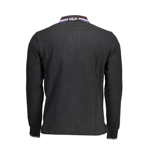 U.S. POLO ASSN. Black Cotton Men Polo Shirt U.S. POLO ASSN. Black Cotton Men Polo Shirt
