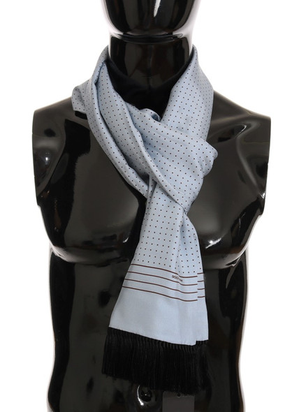 Blue Silk Polka Dot Scarf Blue Silk Polka Dot Scarf