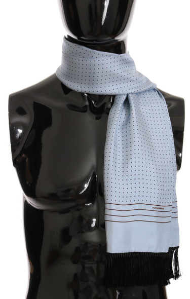 Blue Silk Polka Dot Scarf Blue Silk Polka Dot Scarf