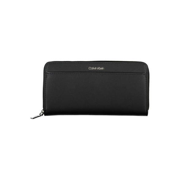 Black Polyethylene Women Wallet CA-22431 Black Polyethylene Women Wallet CA-22431