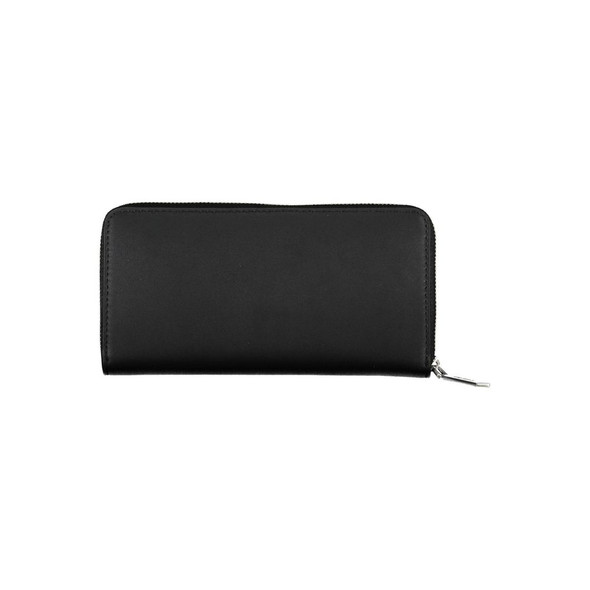 Black Polyethylene Women Wallet CA-22431 Black Polyethylene Women Wallet CA-22431