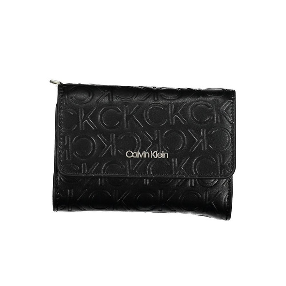 Black Polyethylene Women Wallet CA-22432 Black Polyethylene Women Wallet CA-22432
