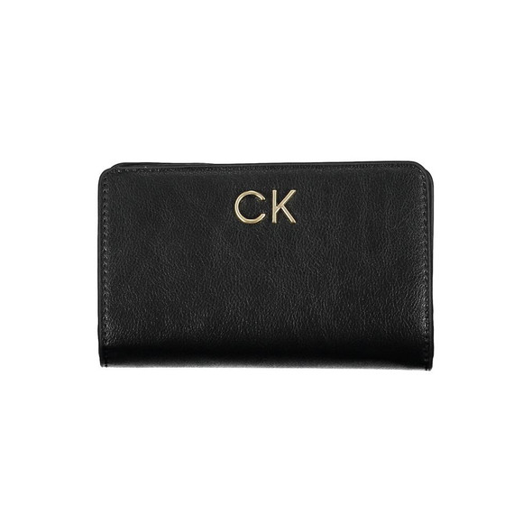 Black Polyethylene Women Wallet CA-22433 Black Polyethylene Women Wallet CA-22433