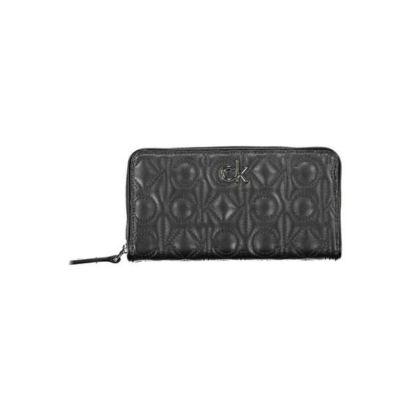 Black Polyethylene Women Wallet CA-8819 Black Polyethylene Women Wallet CA-8819
