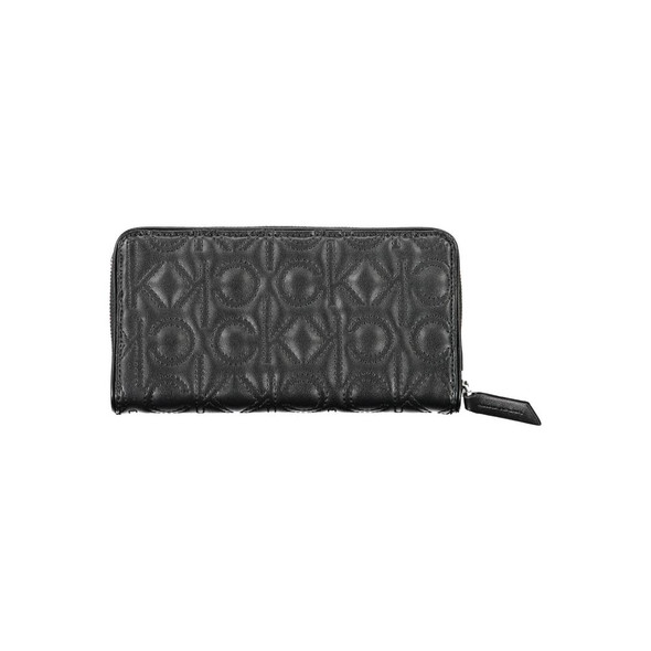 Black Polyethylene Women Wallet CA-8819 Black Polyethylene Women Wallet CA-8819