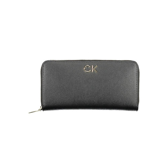 Black Polyethylene Women Wallet CA-14086 Black Polyethylene Women Wallet CA-14086