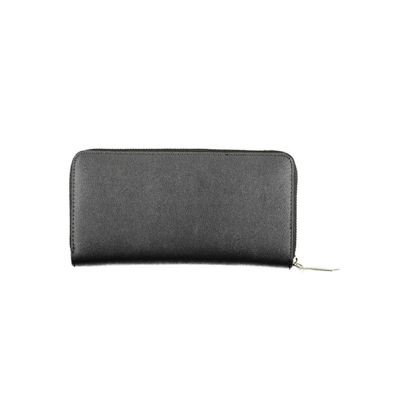 Black Polyethylene Women Wallet CA-14086 Black Polyethylene Women Wallet CA-14086
