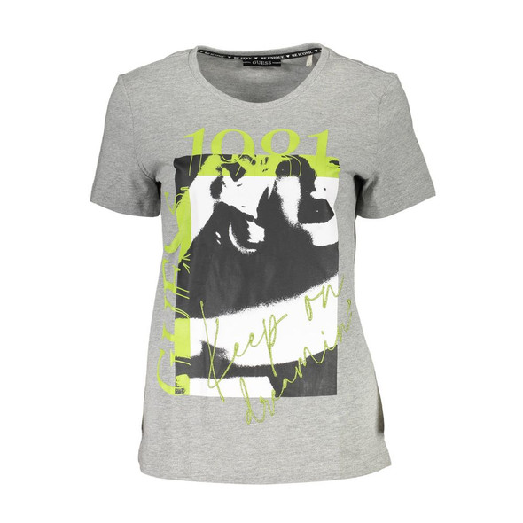 Guess Jeans Gray Cotton Unisex T-Shirt Guess Jeans Gray Cotton Unisex T-Shirt
