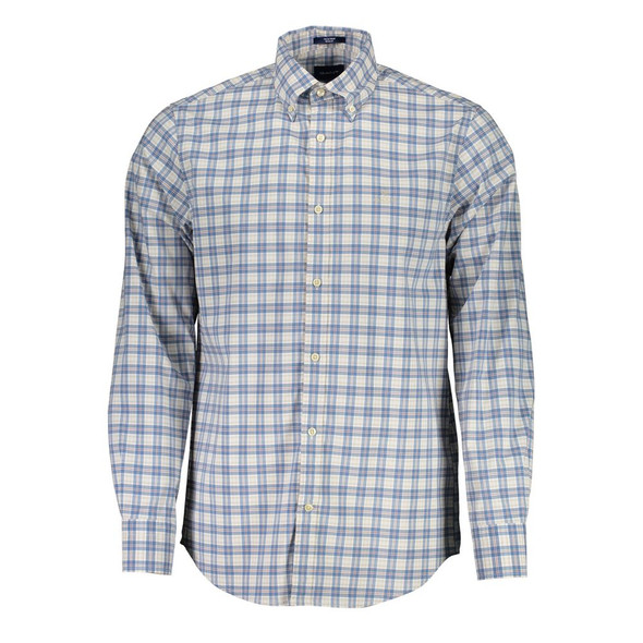Gant Blue Cotton Men Shirt GA-2082 Gant Blue Cotton Men Shirt GA-2082