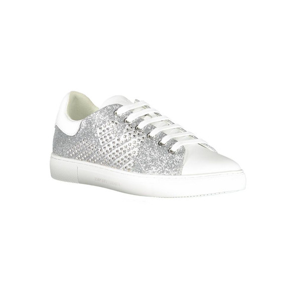 Silver Leather Women Sneaker Silver Leather Women Sneaker
