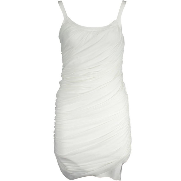 White Viscose Women Dress GU-1418 White Viscose Women Dress GU-1418