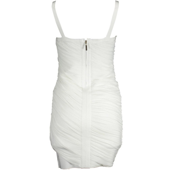 White Viscose Women Dress GU-1418 White Viscose Women Dress GU-1418