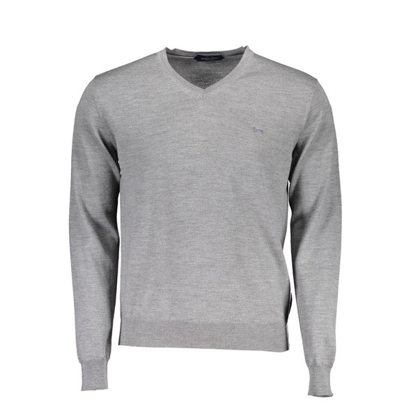 Harmont & Blaine Gray Wool Men Sweater HA-3293 Harmont & Blaine Gray Wool Men Sweater HA-3293