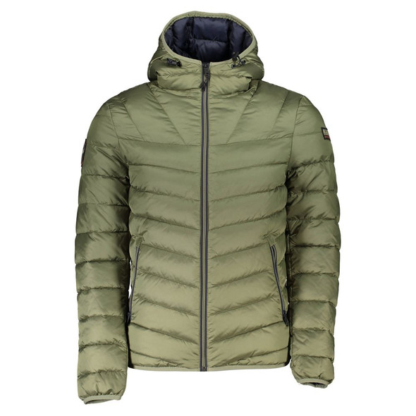 Napapijri Green Polyamide Men Jacket Napapijri Green Polyamide Men Jacket