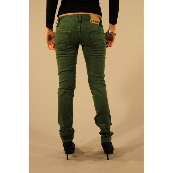 John Galliano Green Cotton Women Jean John Galliano Green Cotton Women Jean