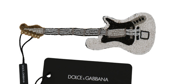 Gold Brass Beaded Guitar Pin Accessory Brooch Gold Brass Beaded Guitar Pin Accessory Brooch
