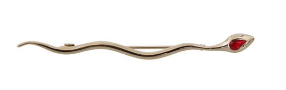 Silver Brass Crystal Spilla Serpente Brooch Pin Silver Brass Crystal Spilla Serpente Brooch Pin