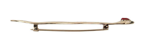 Silver Brass Crystal Spilla Serpente Brooch Pin Silver Brass Crystal Spilla Serpente Brooch Pin