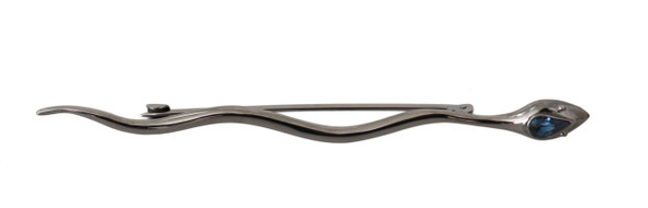 Silver Brass Crystal Spilla Serpente Brooch Pin SMY5062 Silver Brass Crystal Spilla Serpente Brooch Pin SMY5062