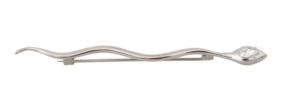 Silver Brass Crystal Spilla Serpente Mens Brooch Pin Silver Brass Crystal Spilla Serpente Mens Brooch Pin