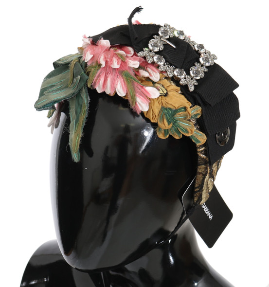 Dolce & Gabbana Multicolor Tiara Floral Crystal Bow Diadem Headband Dolce & Gabbana Multicolor Tiara Floral Crystal Bow Diadem Headband