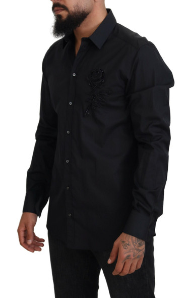 Black Roses Slim Fit Cotton Shirt Black Roses Slim Fit Cotton Shirt