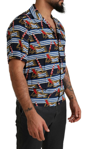 Dolce & Gabbana Multicolor Beach Chair Short Sleeves Shirt Dolce & Gabbana Multicolor Beach Chair Short Sleeves Shirt