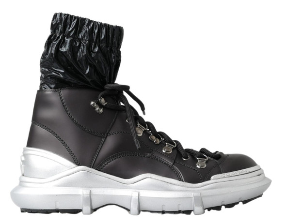 Black Nylon Galileo High Top Sneakers Shoes Black Nylon Galileo High Top Sneakers Shoes