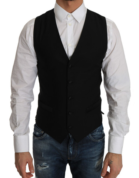 Black Wool Dress Waistcoat Black Wool Dress Waistcoat
